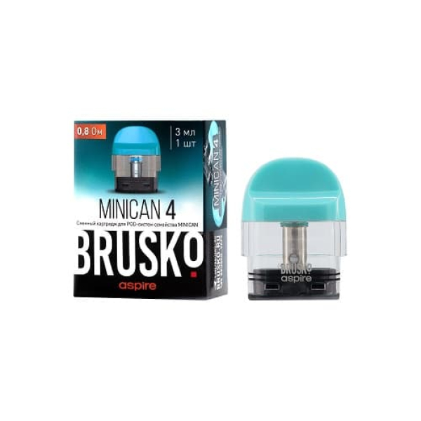 Сменный Картридж Brusko Minican 4 (3Мл) 0,8 Ом, Упак. 1 Шт голубой в Севастополе