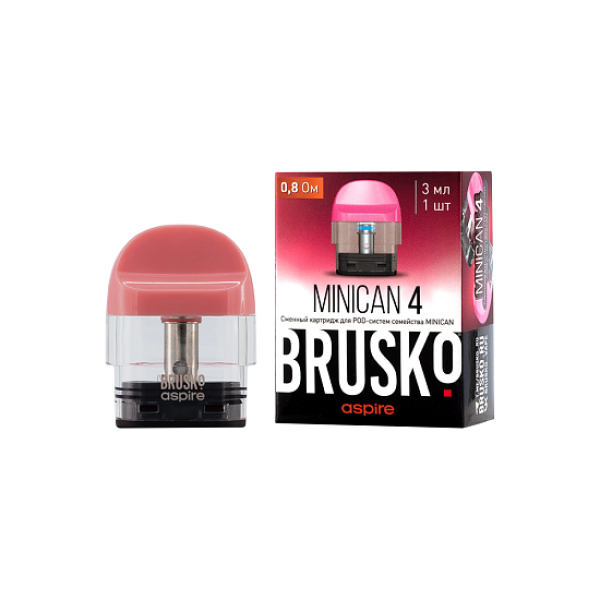 Сменный Картридж Brusko Minican 4 (3Мл) 0,8 Ом, Упак. 1 Шт розовый в Севастополе