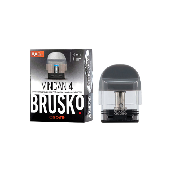 Сменный Картридж Brusko Minican 4 (3Мл) 0,8 Ом, Упак. 1 Шт серый в Севастополе