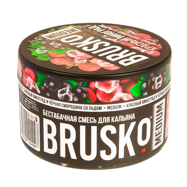 Смесь Brusko Medium Красный Виноград И Чёрная Смородина Со Льдом  250 гр в Севастополе