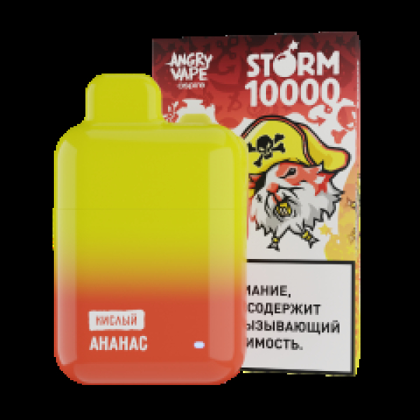 Электронка Angry Vape  Storm Ананас 10000 затяжек в Севастополе