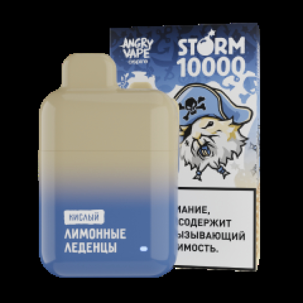 Электронка Angry Vape  Storm Лимонные Леденцы 10000 затяжек в Севастополе