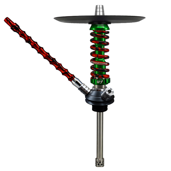 Кальян Mamay Customs Coilovers Micro Зеленый Красный Сплеш  в Севастополе