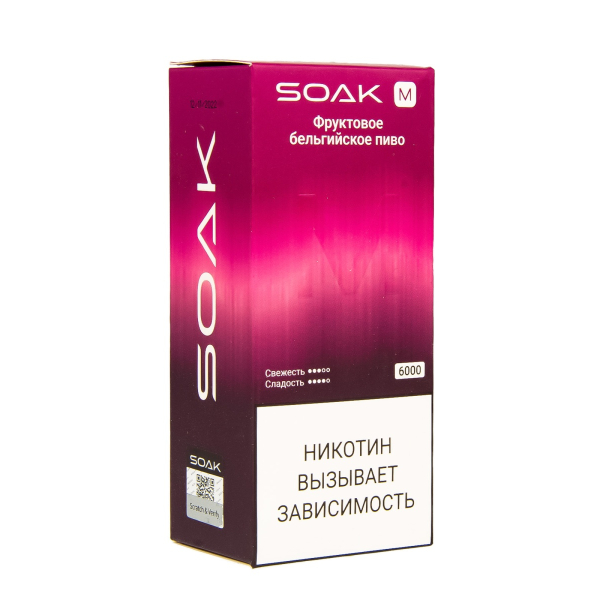 ЭСДН SOAK M Fruit Belgian Beer 6000 тяг в Севастополе
