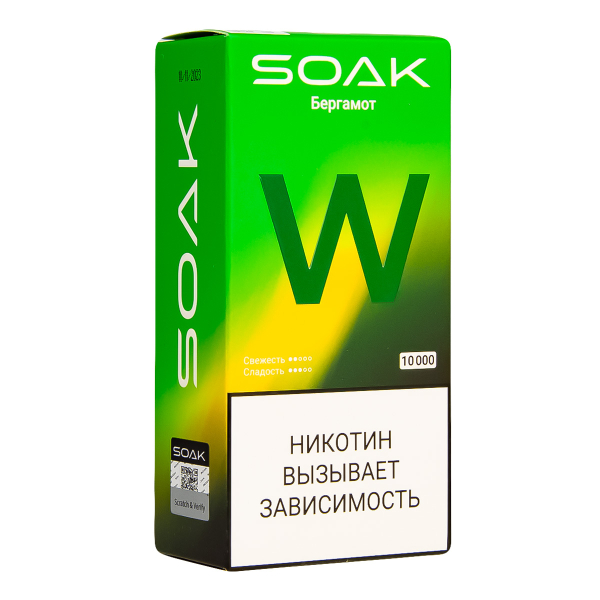 Электронная сигарета Soak W Бергамот 10000 в Севастополе