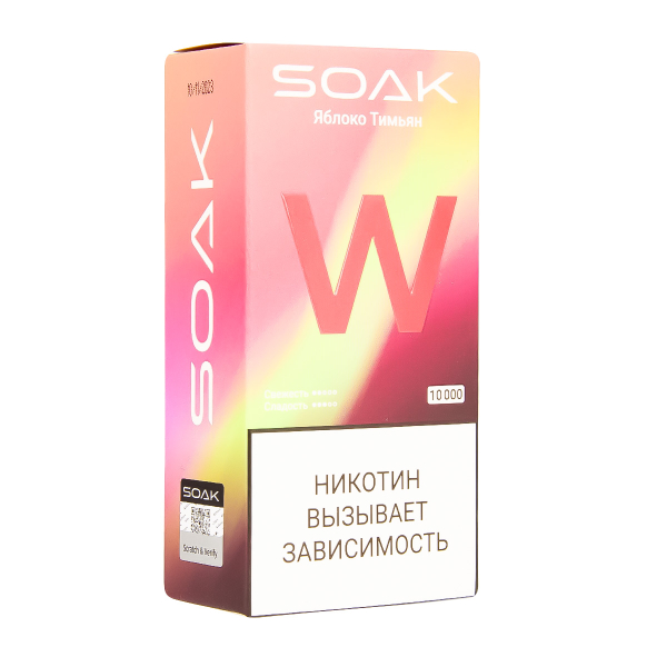 Электронная сигарета Soak W Яблоко Тимьян 10000 в Севастополе