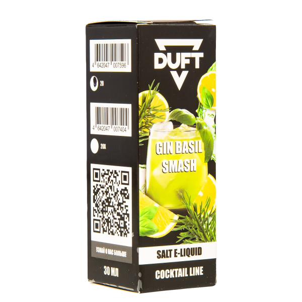 Жидкость Duft Cocktails Line Salt Gin Basil Smash 30 Мл в Севастополе