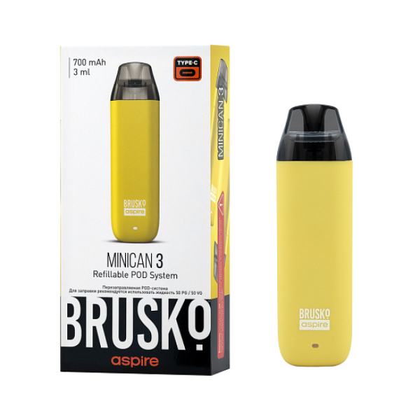 POD-система Brusko Minican 3 Жёлтый в Севастополе