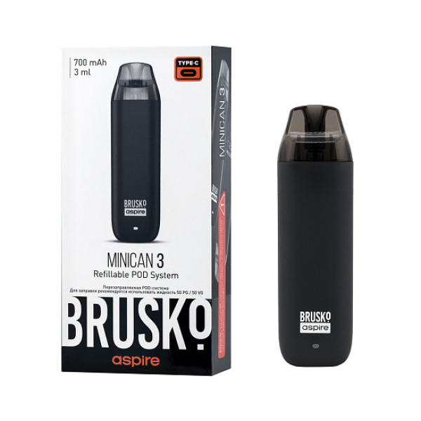 POD-система Brusko Minican 3 Чёрный в Севастополе
