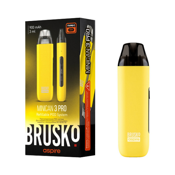POD-система Brusko Minican 3 Pro желтый в Севастополе
