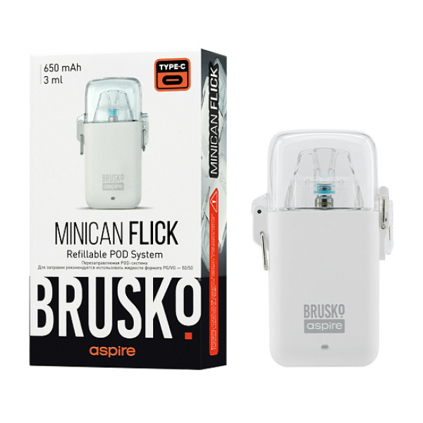 POD-система Brusko Minican Flick Белый в Севастополе