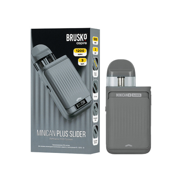 POD-система Brusko Minican Plus Slider Серый в Севастополе