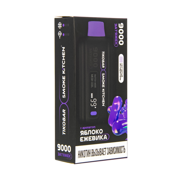 Электронка Tikobar X Smoke Kitchen Solo Яблоко Ежевика 9000 тяг в Севастополе
