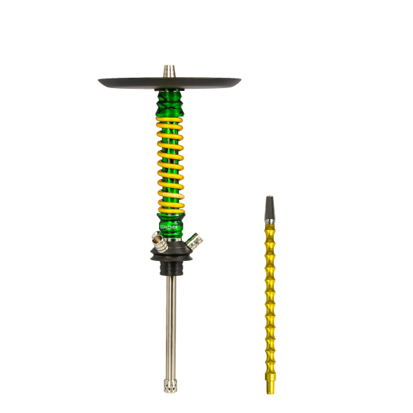 Кальян Mamay Customs Coilovers Mini Зелёный Сплеш Золотой в Севастополе