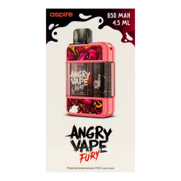 POD-система Brusko Angry Vape Fury 650 Mah Розовый в Севастополе