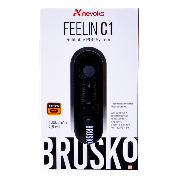 POD-система Brusko Feelin C1 Черный в Севастополе