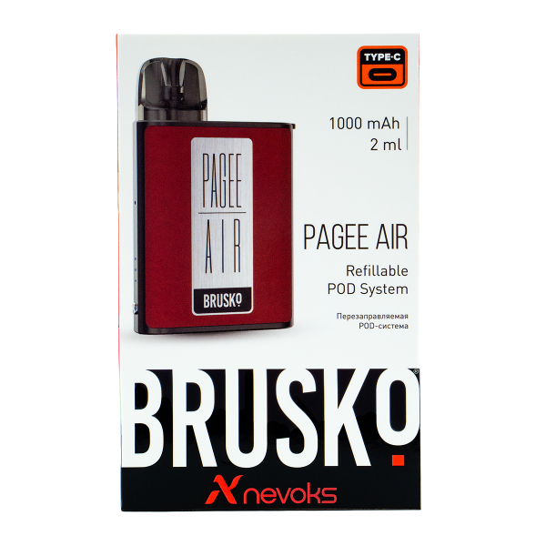 POD-система Brusko Pagee Air Crimson Red Красный в Севастополе