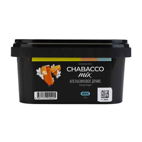 Бестабачная смесь Chabacco Mix Orange Dragee Апельсиновое Драже  Medium 200 грамм в Севастополе