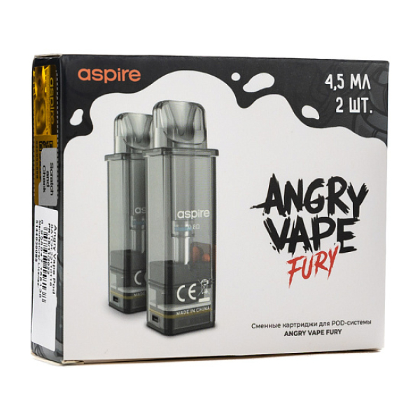 Картридж Angry Vape Fury 45 мл 0.8 Ом ( 2 шт.) в Севастополе