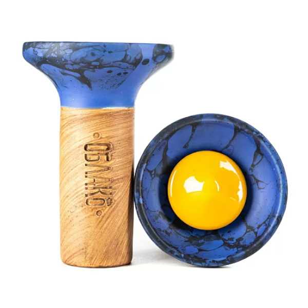 Чаша Облако Flow Yellow On Blue Black Marble в Севастополе