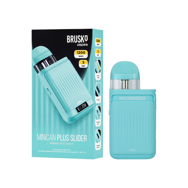 POD-система Brusko Minican      Plus Slider Бирюзовый в Севастополе