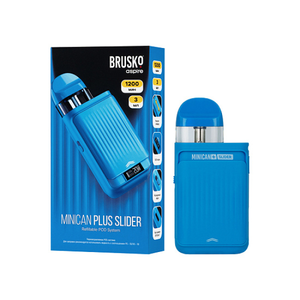 POD-система Brusko Minican      Plus Slider Синий в Севастополе