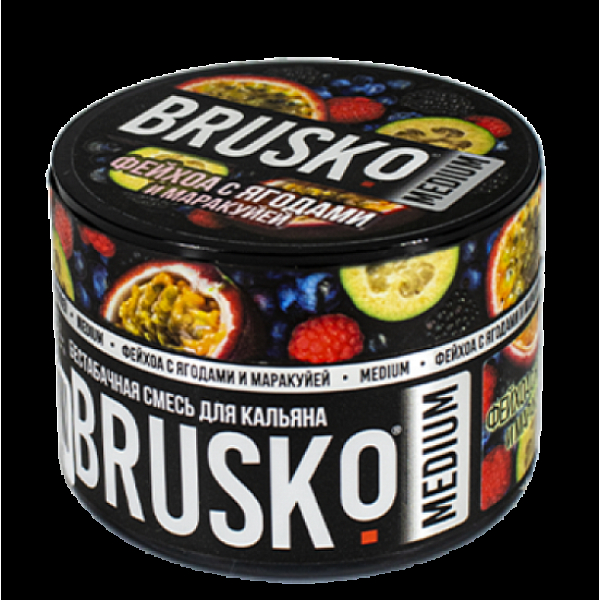 Бестабачная смесь Brusko Zero Фейхоа С Ягодами И Маракуйей 50 грамм в Севастополе