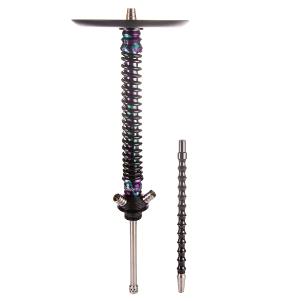 Кальян Mamay Customs Coilover Большой  Пурпурный/бирюзовый Сплеш Чёрный в Севастополе