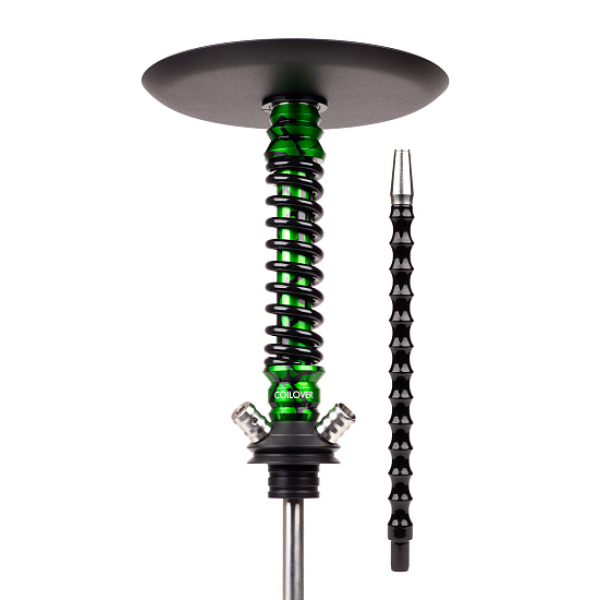 Кальян Mamay Customs Coilovers Mini Anod Green Splash Черный Глянец в Севастополе
