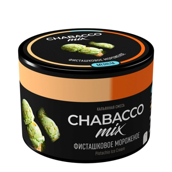 Бестабачная смесь Chabacco Mix Pistachio Ice Cream Фисташковое Мороженое Medium 40 грамм в Севастополе