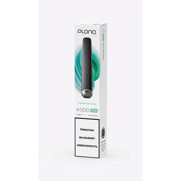 Электронка Plonq Plus Pro Black Перечная Мята 4000 затяжек в Севастополе