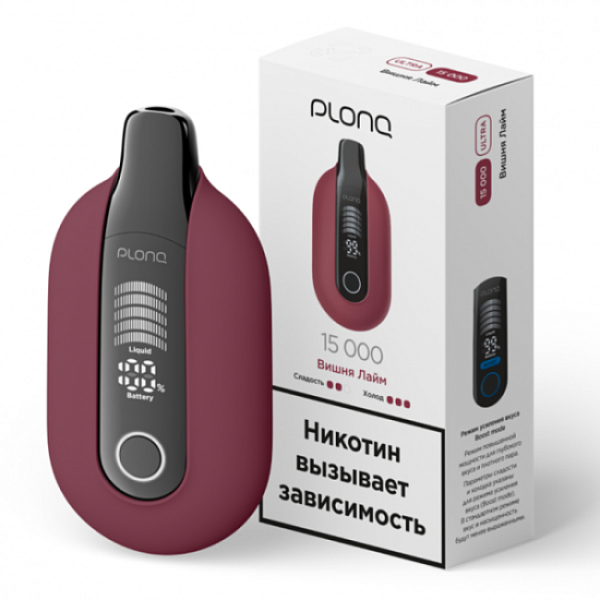 Электронная сигарета Plonq Ultra Вишня Лайм 12000 затяжек в Севастополе